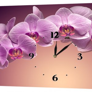 Настенные часы Декор Карпаты 53х29 Орхидеи (53х29-c165) (код 53х29-c165)