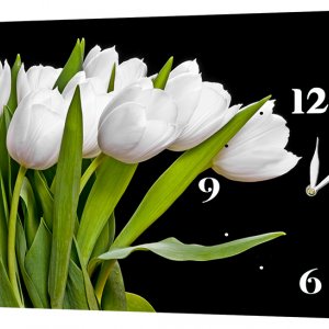 Настенные часы Декор Карпаты 24х44 Тюльпаны (24х44-c246) (код 24х44-c246)