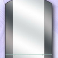 Зеркало "Симметрия" с полкой, графит (код 45/2)
