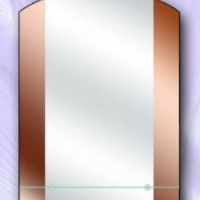 Зеркало "Симметрия" с полкой, бронза (код 46/2)