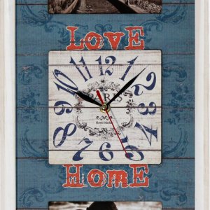 Фоторамка колаж з годинником "Love Home" 26x53 см (CW2-204)