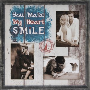 Фоторамка колаж "You make my heart smile" 36х36 см (W3-106) (код W3-106)