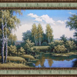 Гобеленовая картина Декор Карпаты Лесная речка 80х160 (gb_23)