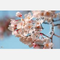 Годинник-картина "Цвітіння сакури"