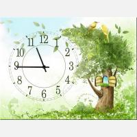 Часы с картиной "Сказочное дерево"