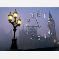 Часы с картиной "Биг Бен и уличный фонарь"