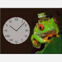 Часы с картиной "Лягушата" (код cha2-26)