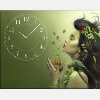 Часы с картиной "Лесная фея" (код cha2-37)