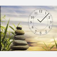 Часы с картиной "Сад камней"