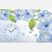Годинник-картина "Блакитний гібіскус"