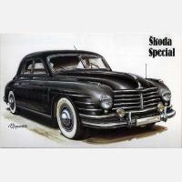 Картина на холсте "Ретро-автомобиль Skoda Special"