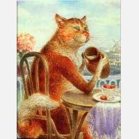 Картина на холсте "Рыжий кот"