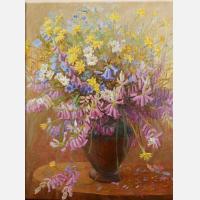 Картина на полотні "Натюрморт з польовими квітами"