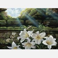Картина на холсте "Лилии в лучах солнца"