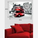 Часы-картина "Лондонский красный автобус"