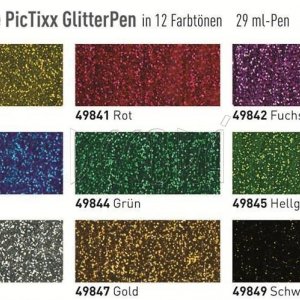 Универсальный контур Pic Tixx Glitter Голубые блестки в прозрачном